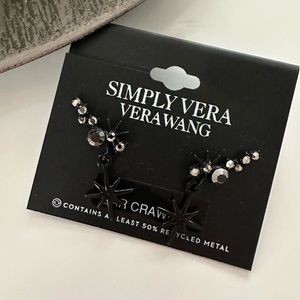 Simply Vera Vera Wang Midnight Stardust Ear Crawler Earrings - NWT